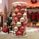 Shop For Charming Set of 35 Red and Gold Color Ornament Baubles, Christmas Tree Set