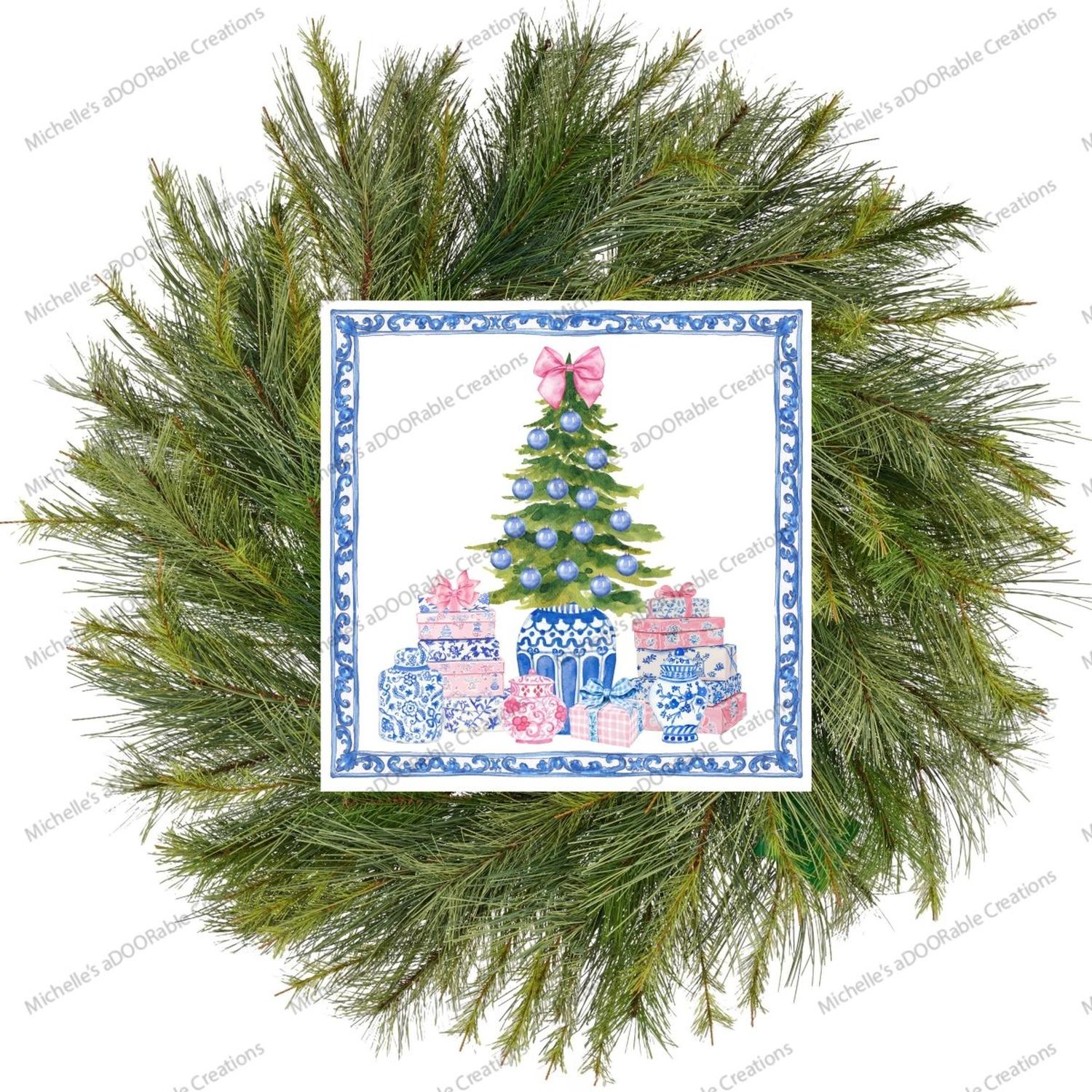Shop For Chinoiserie Topiary Christmas Tree Sign