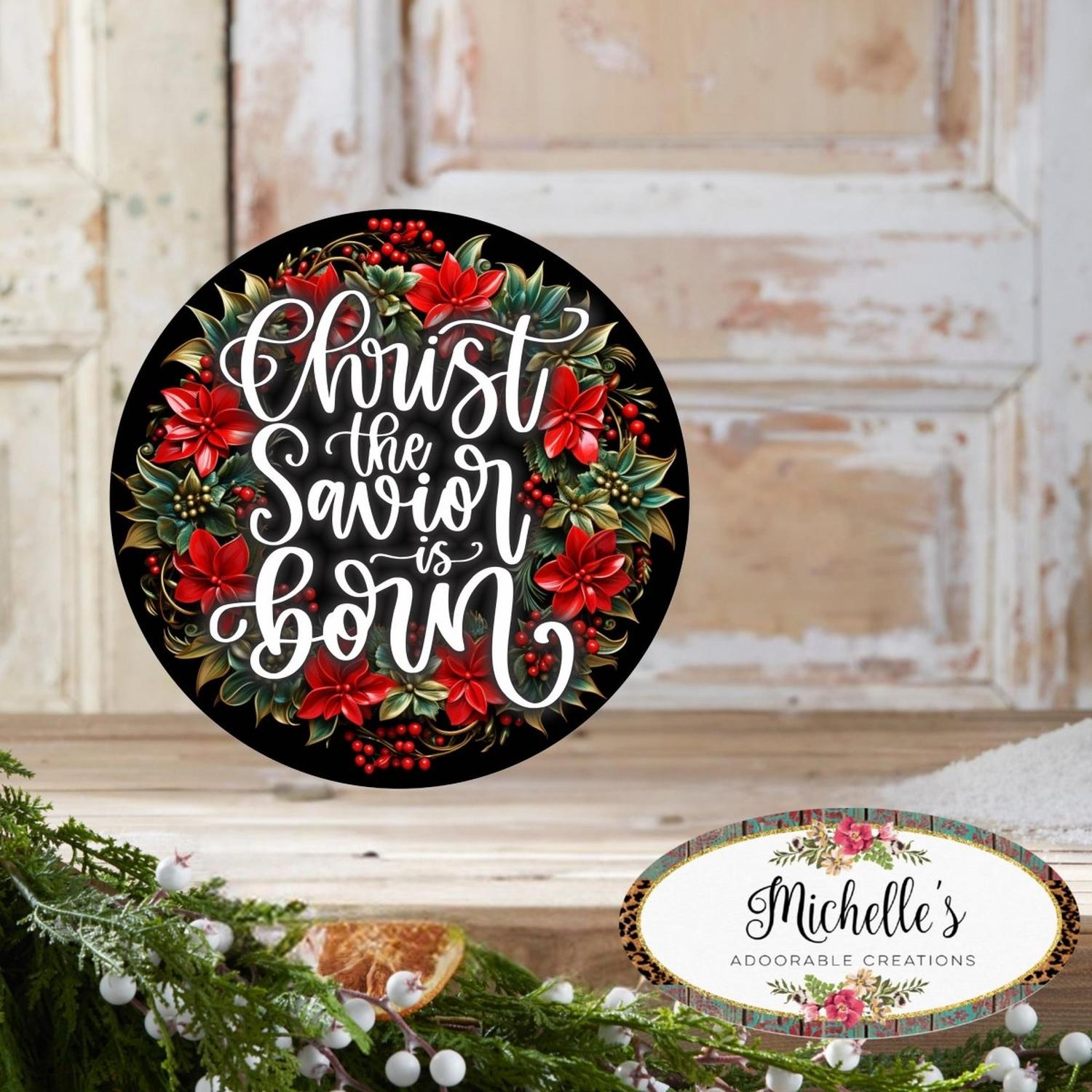 Shop For Christ The Savior is Born Christmas Sign