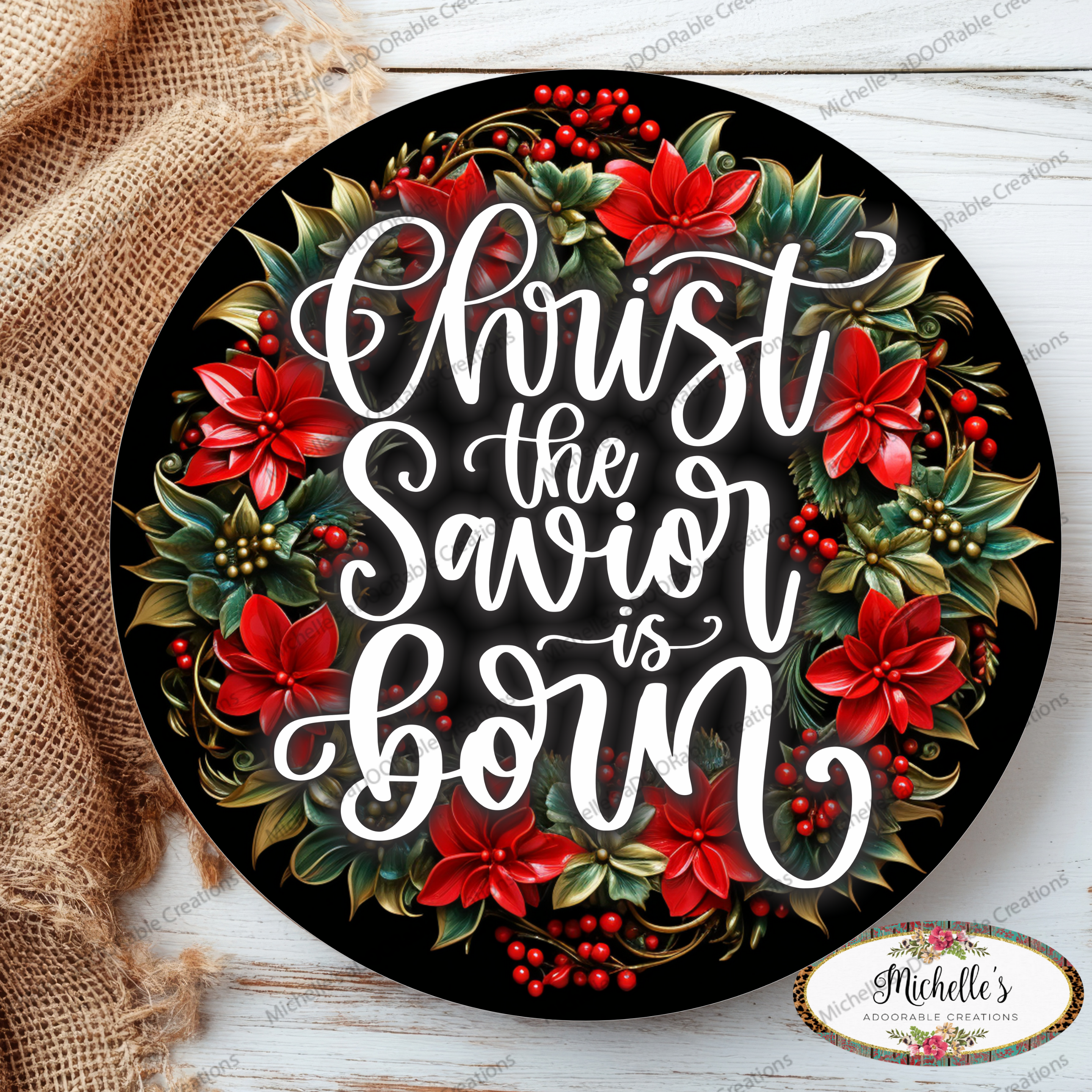 Shop For Christ The Savior is Born Christmas Sign
