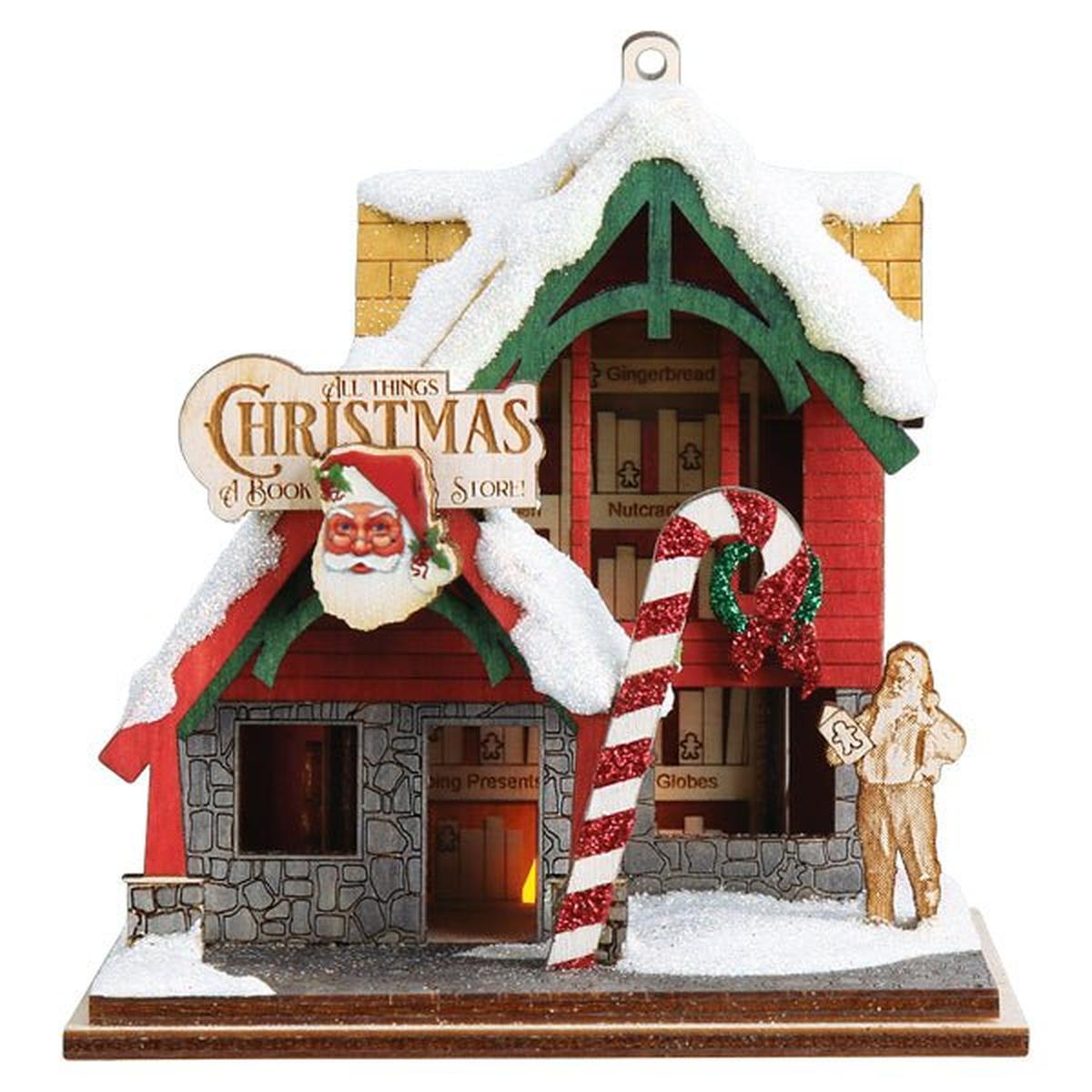Shop For Christmas Book Store Ornament