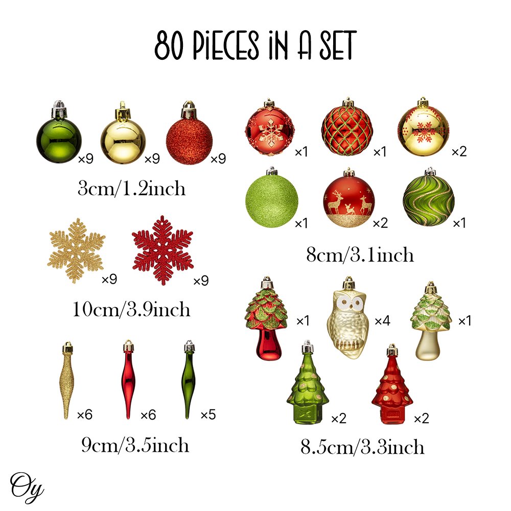 Shop For Christmas Forest Ornament Bundle (Set of 80)