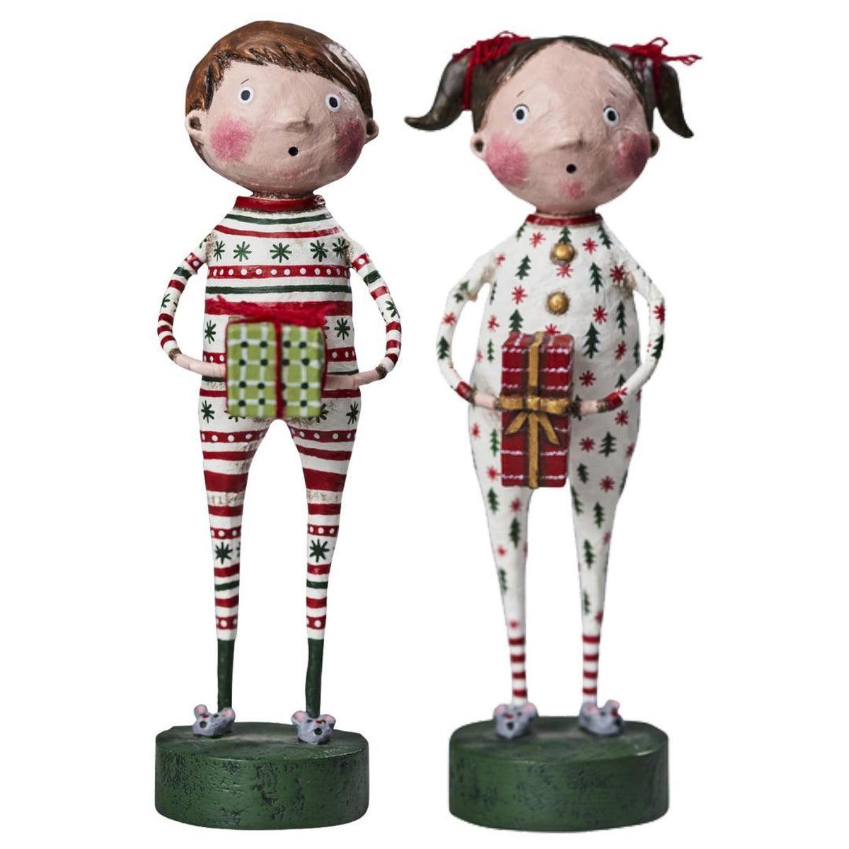 Shop For Christmas Jammies Christmas Figurine (Set of 2)