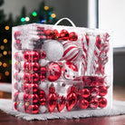 Shop For Christmas Paradise Ornament Bundle Mega Set, 155 Red and White Baubles with Many Themes