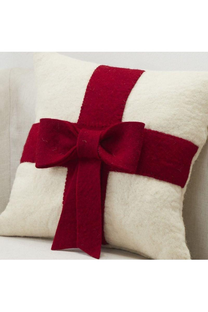 Shop For Christmas Pillow Cover, Red and Cream 20" at Michelle's aDOORable Creations