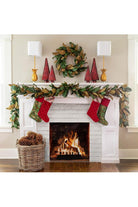 Shop For Christmas Wreath Velvet Stocking