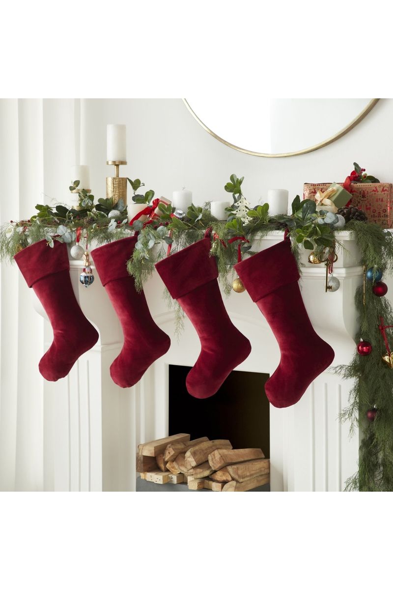 Shop For Classic Garnet Red Velvet Christmas Stocking - 20" at Michelle's aDOORable Creations