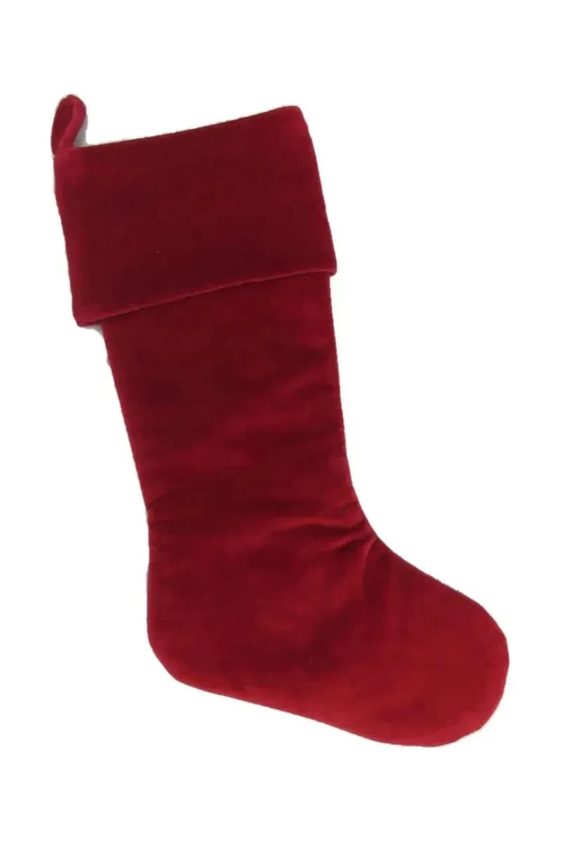 Shop For Classic Garnet Red Velvet Christmas Stocking - 20" at Michelle's aDOORable Creations