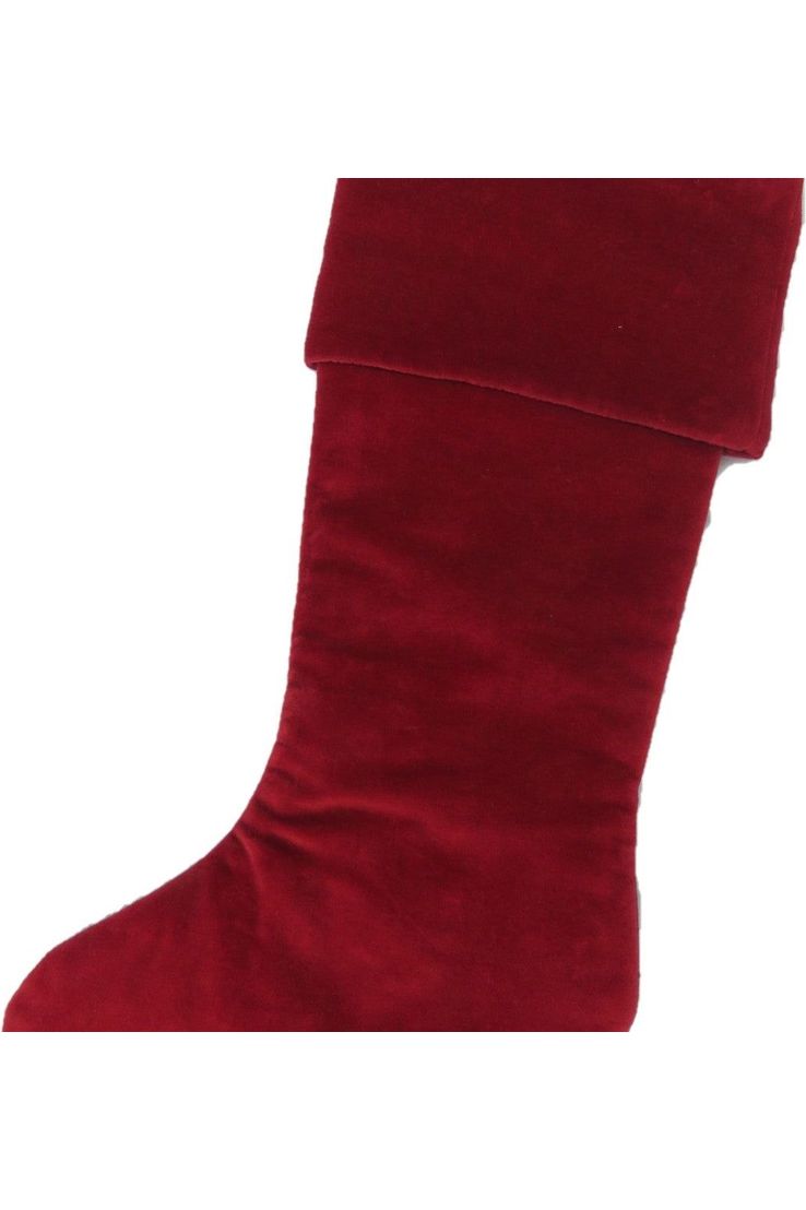 Shop For Classic Garnet Red Velvet Christmas Stocking - 20" at Michelle's aDOORable Creations