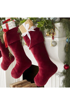 Shop For Classic Garnet Red Velvet Christmas Stocking - 20" at Michelle's aDOORable Creations