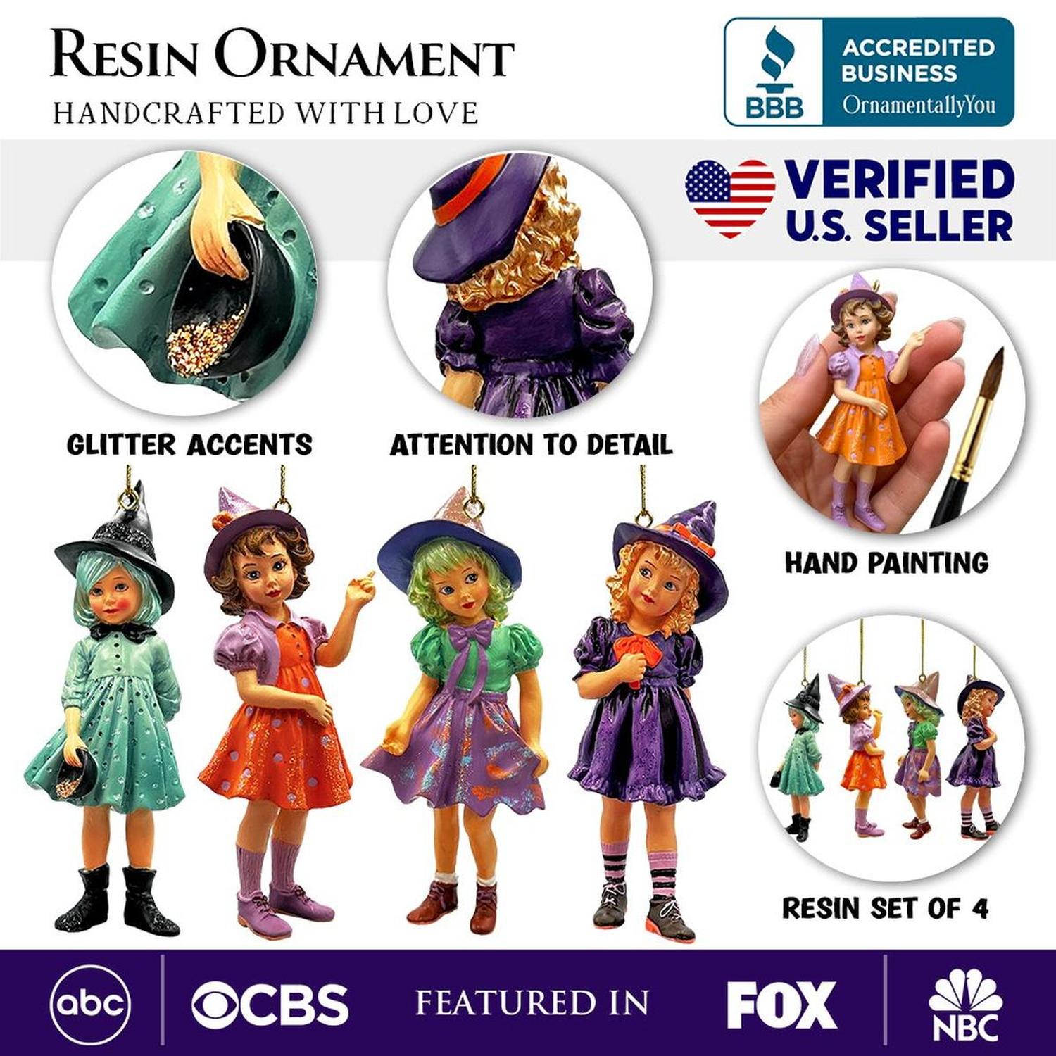 Shop For Classic Halloween Victorian Little Witch Girls (Set of 4)