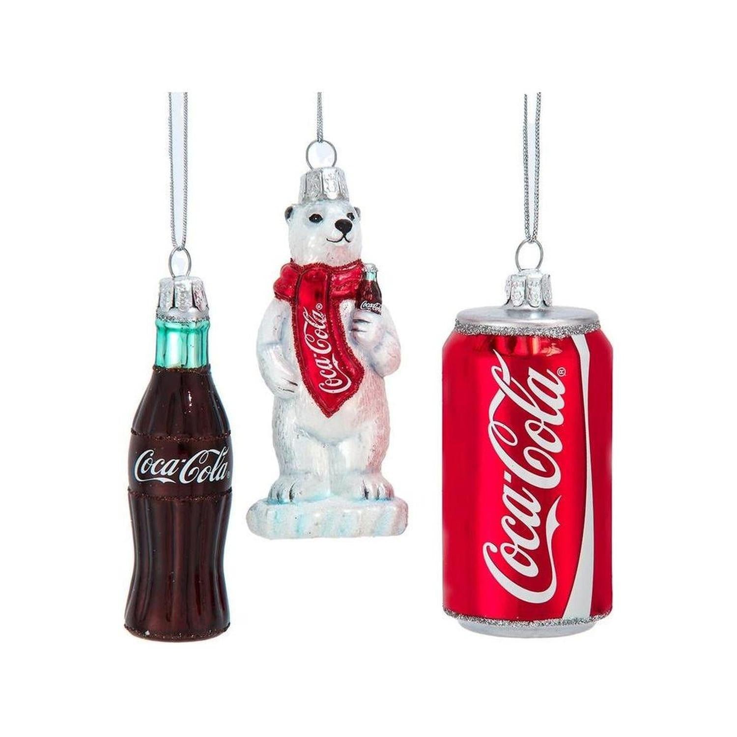 Coca-Cola® Glass Miniature Ornament (3 Piece Set)
