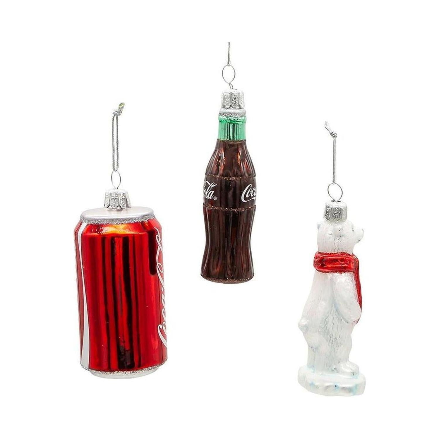 Coca-Cola® Glass Miniature Ornament (3 Piece Set)