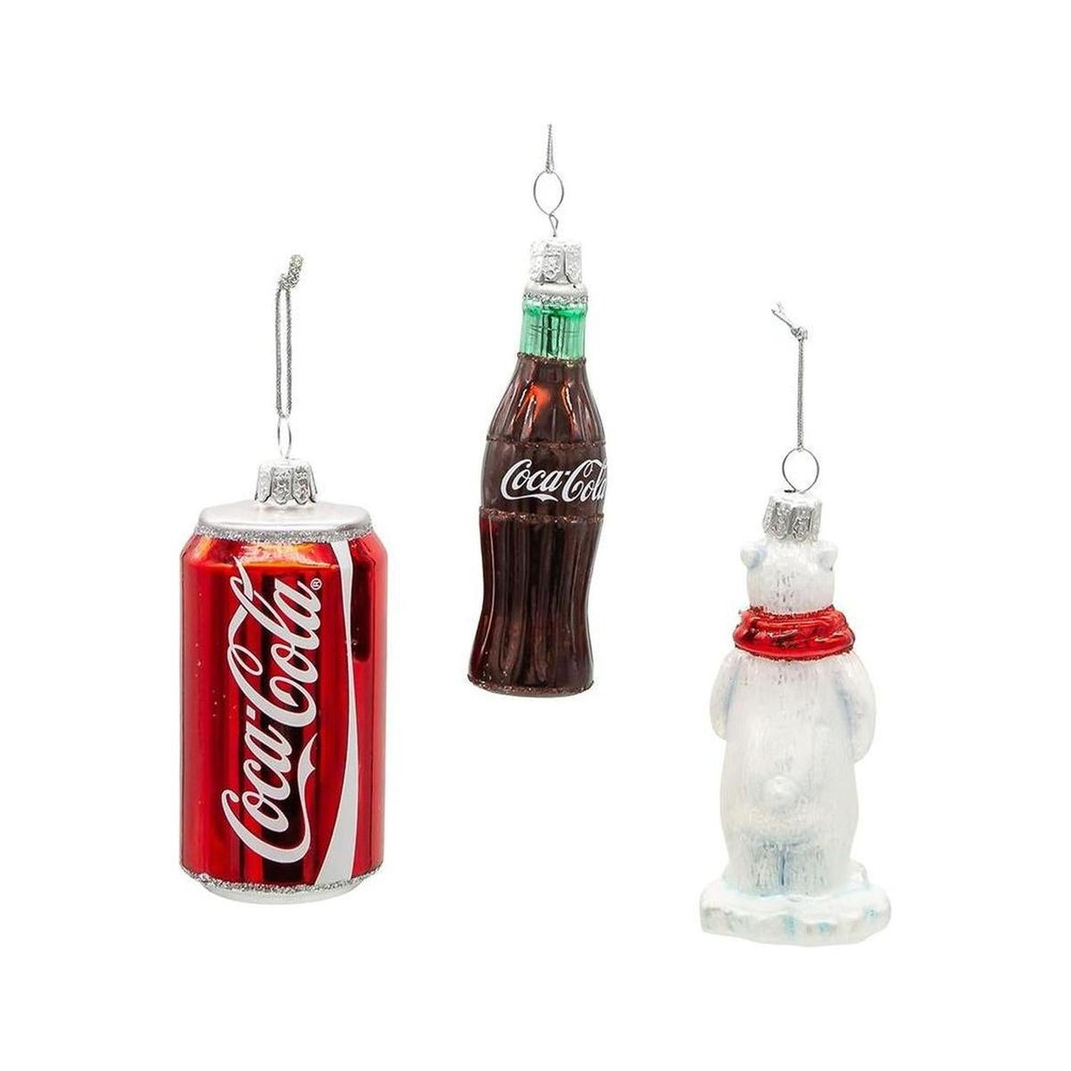 Coca-Cola® Glass Miniature Ornament (3 Piece Set)