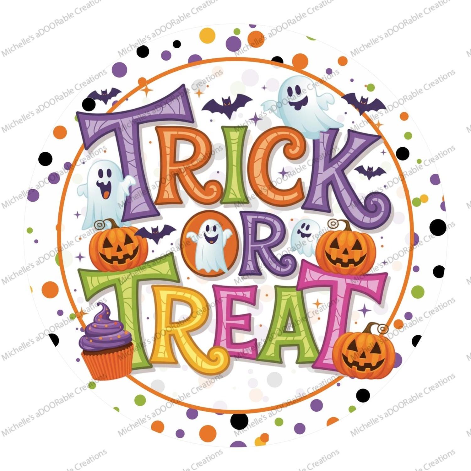Shop For Colorful Halloween Trick or Treat Sign