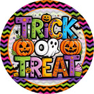 Shop For Colorful Trick or Treat Round Sign