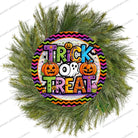 Shop For Colorful Trick or Treat Round Sign