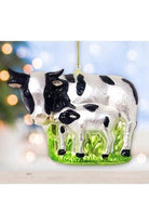 Shop For Cow and Calf Glass Christmas Ornament