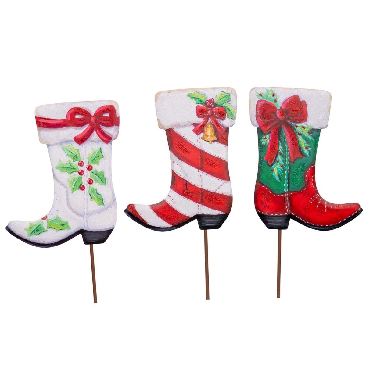 Shop For Cowboy Boot Stockings (Stake/Hanger/Easel) Set of 3