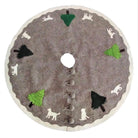 Shop For Cream Dogs and Green Trees Christmas Tree Skirt 72" at Michelle's aDOORable Creations