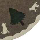 Shop For Cream Dogs and Green Trees Christmas Tree Skirt 72" at Michelle's aDOORable Creations