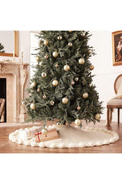 Shop For Cream Pom Poms Christmas Tree Skirt 84" at Michelle's aDOORable Creations