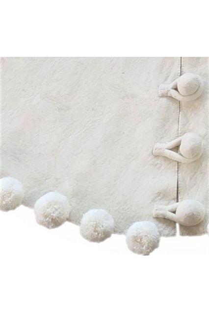 Shop For Cream Pom Poms Christmas Tree Skirt 84" at Michelle's aDOORable Creations