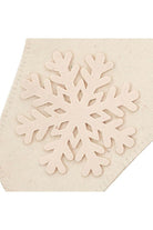 Shop For Cream Tacked Snowflake Christmas Stocking in Wool at Michelle's aDOORable Creations