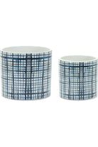 Shop For Criss Cross Pattern Planter (Set of 2) at Michelle's aDOORable Creations