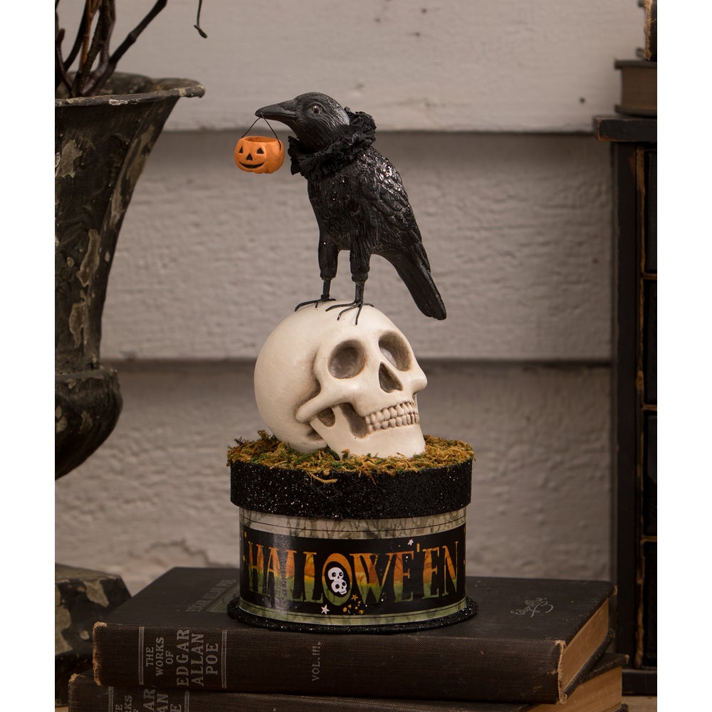 Shop For Crow and Skull on Box Collectable Figurine