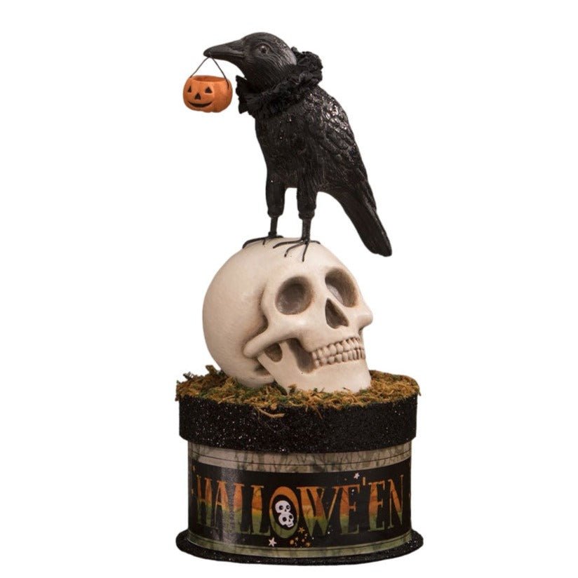 Shop For Crow and Skull on Box Collectable Figurine