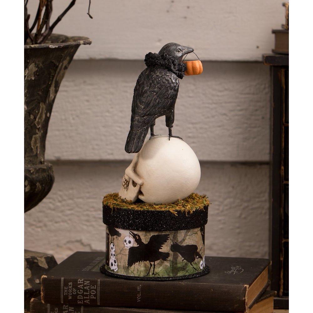 Shop For Crow and Skull on Box Collectable Figurine