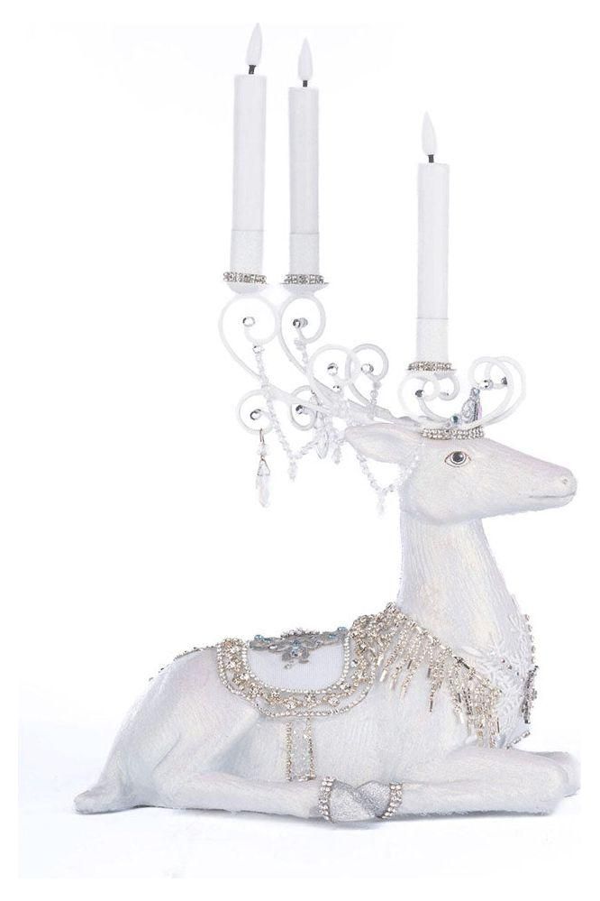 Shop For Crystal Christmas Sitting Deer Candle Holder