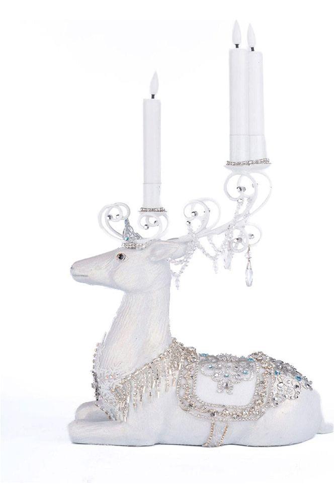 Shop For Crystal Christmas Sitting Deer Candle Holder by Katherine's Collection