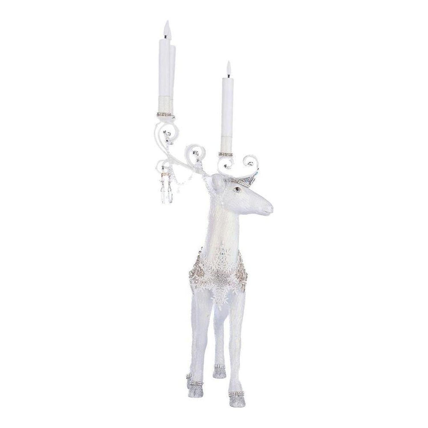 Crystal Christmas Standing Deer Candleholder