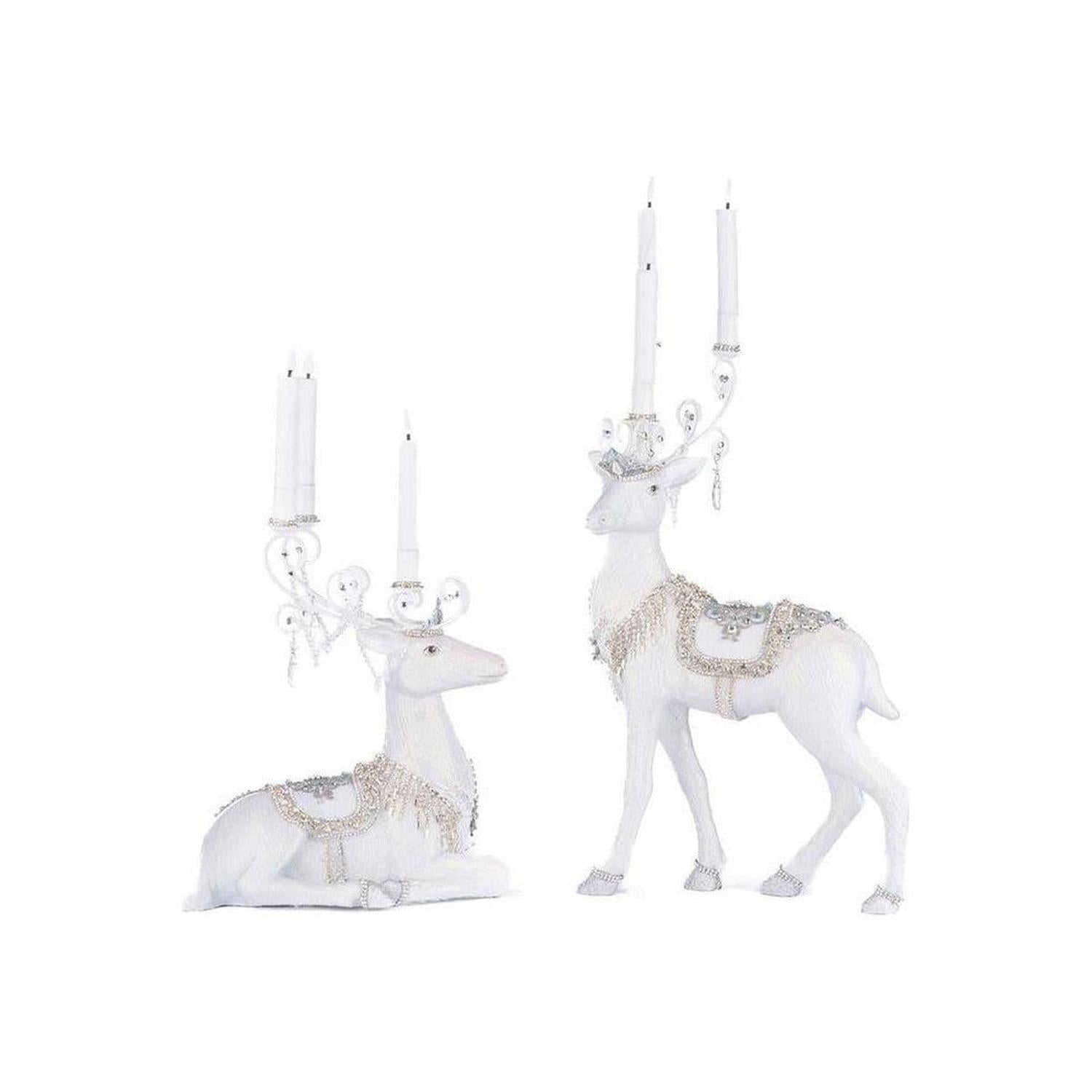 Crystal Christmas Standing Deer Candleholder