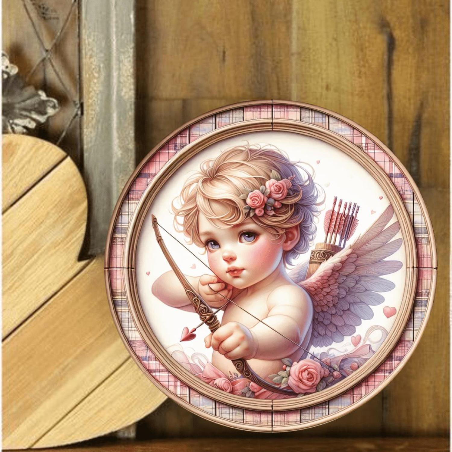 Shop For Cute Pink Valentine Cupid Baby Sign