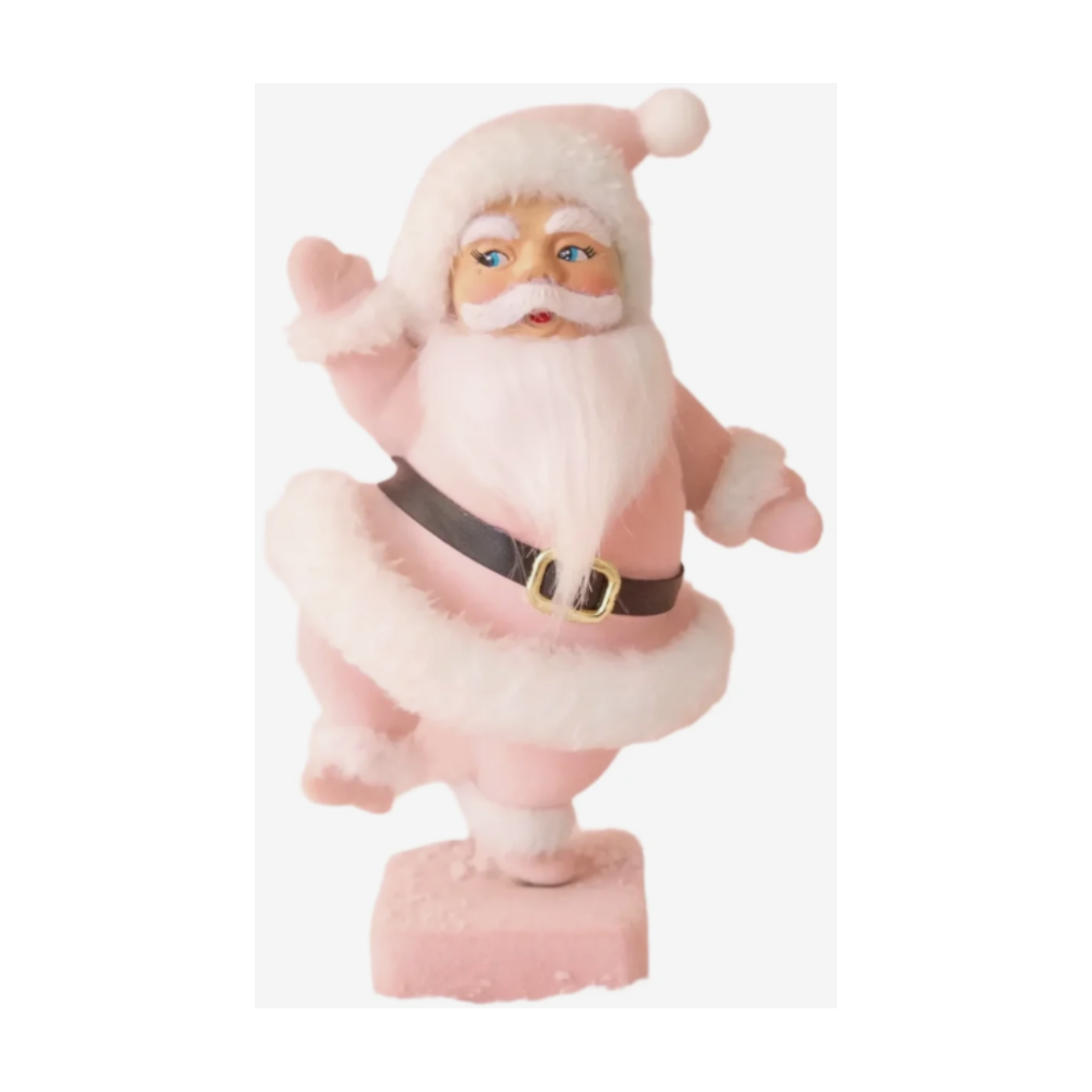 Shop For Dancing Flocked Dancing Santa: Light Pink