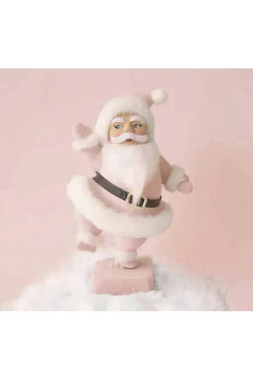 Shop For Dancing Flocked Santa: Pink