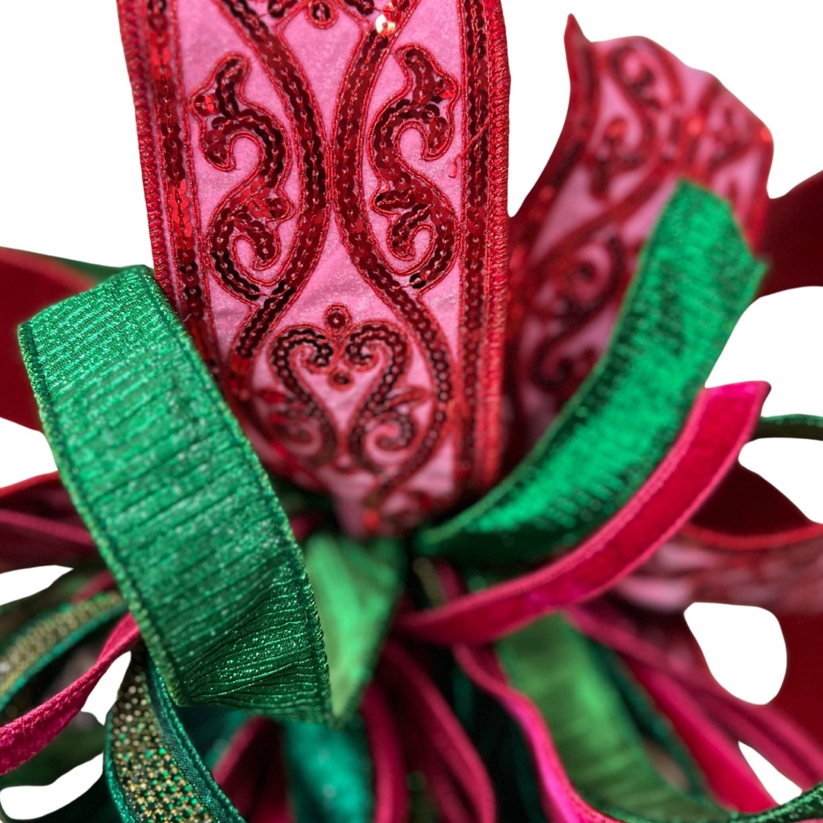 Shop For Deluxe Pink Green Jewel Bow