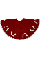 Shop For Dog Bones Red Christmas Tree Skirt 60" at Michelle's aDOORable Creations