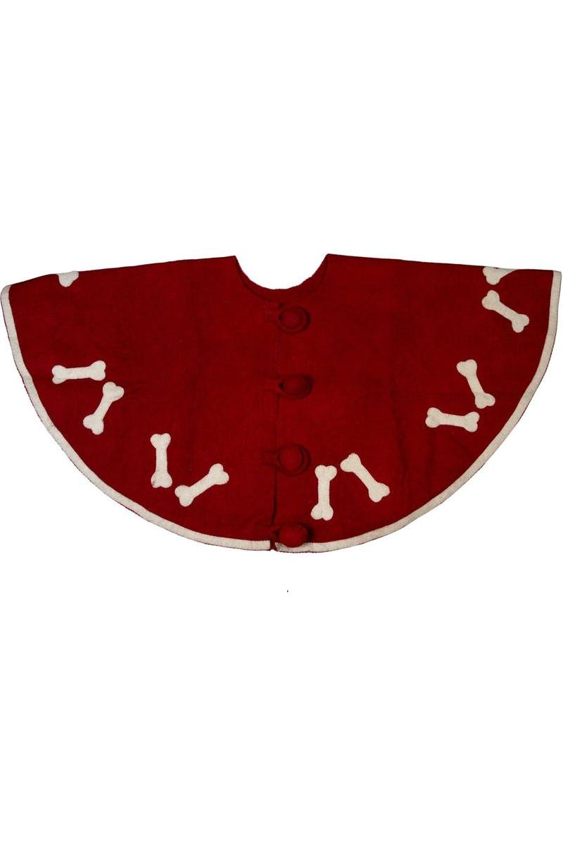 Shop For Dog Bones Red Christmas Tree Skirt 60" at Michelle's aDOORable Creations