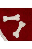 Shop For Dog Bones Red Christmas Tree Skirt 60" at Michelle's aDOORable Creations