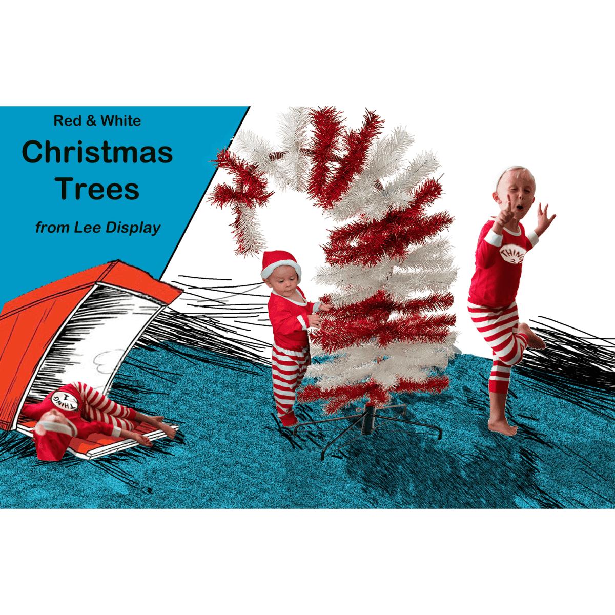 Shop For Dr. Seuss Red & White Tinsel Christmas Tree
