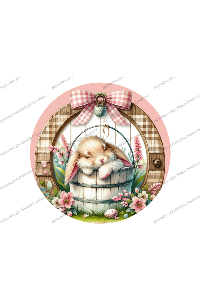 Shop For Easter Bunny in Bucket Metal Sign