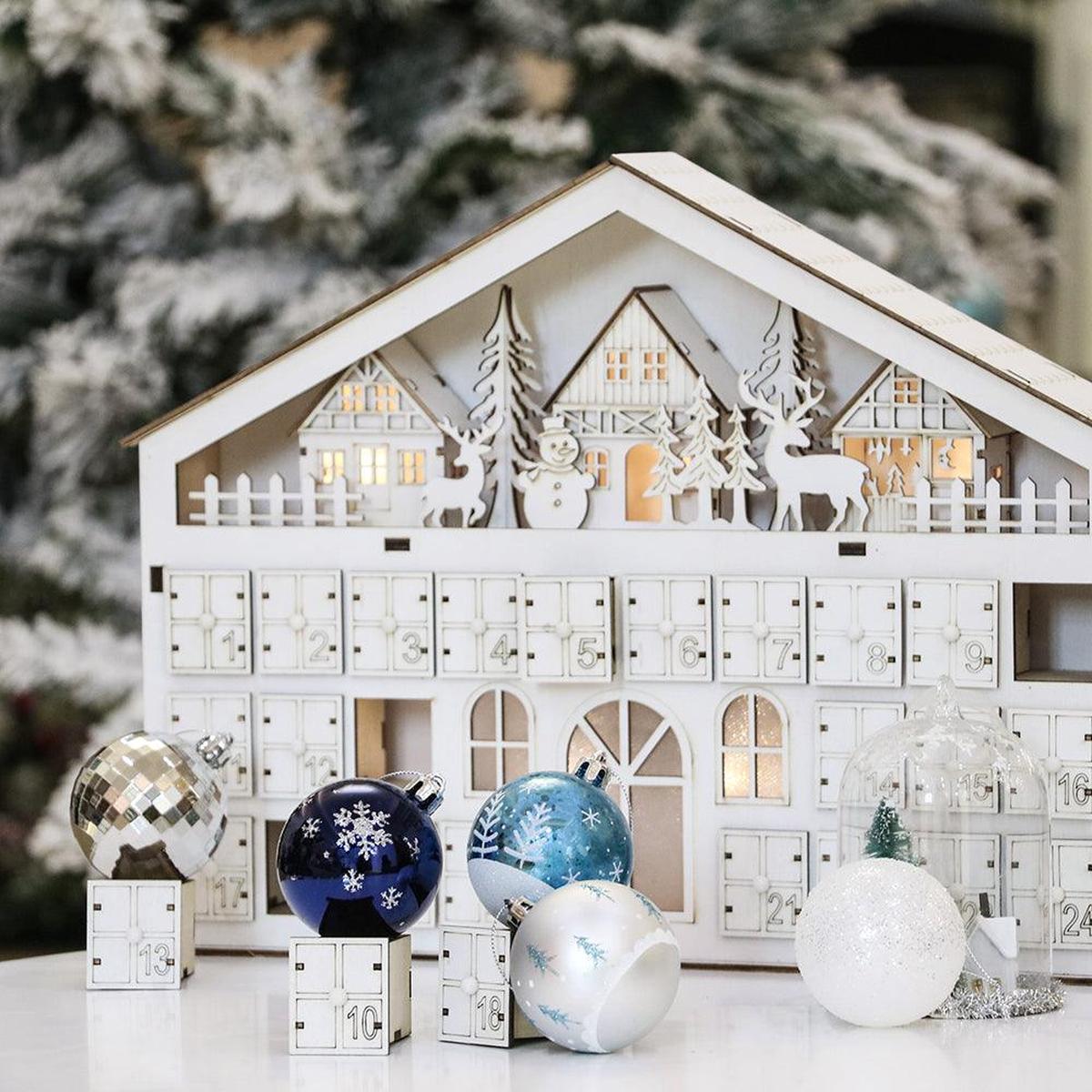 Shop For Elegant Blue Winter Theme Christmas Ornament Bundle, 9 Piece Snow and Tree Baubles