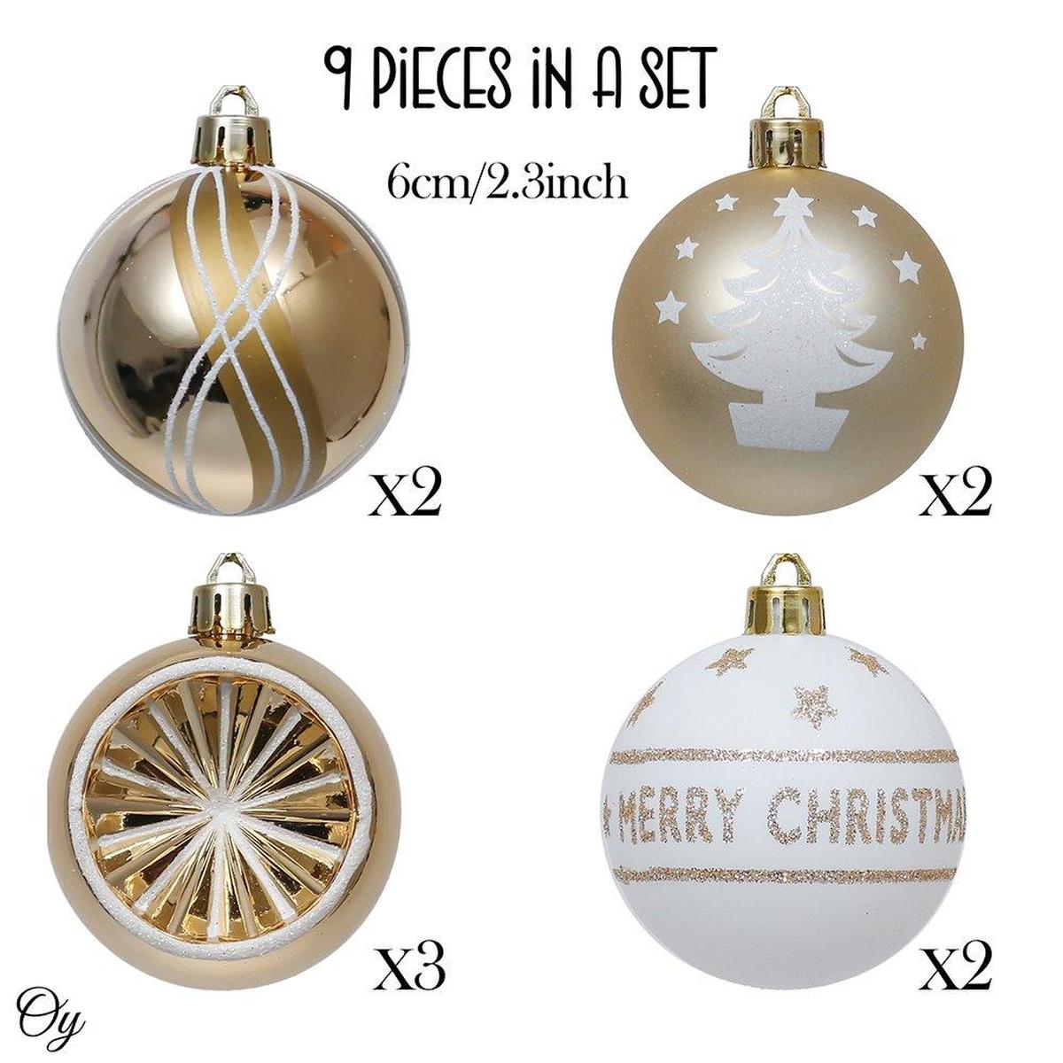 Shop For Elegant Gold and Glitter Ornaments (Set of 9)