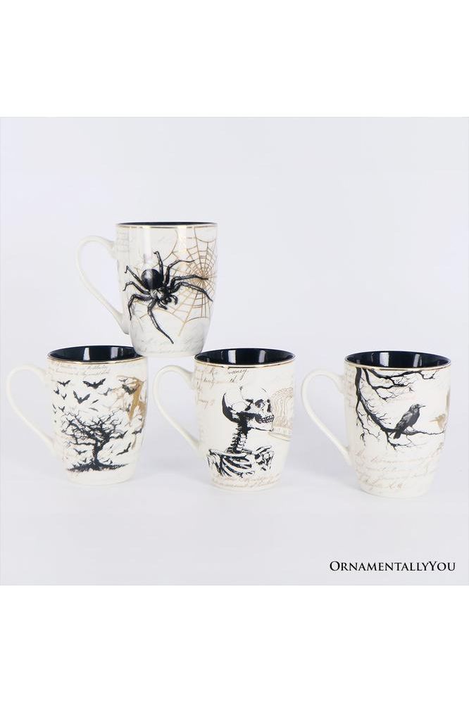 Shop For Elegant Halloween Goth Set of 4 Ceramic Mugs