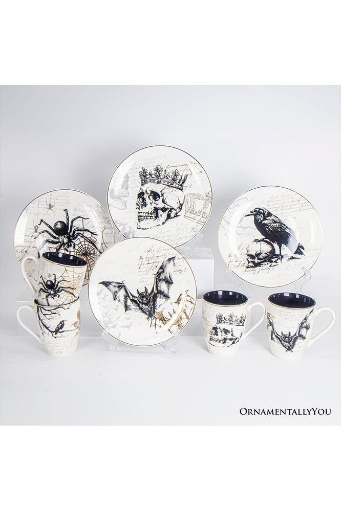 Shop For Elegant Halloween Goth Set of 4 Ceramic Mugs