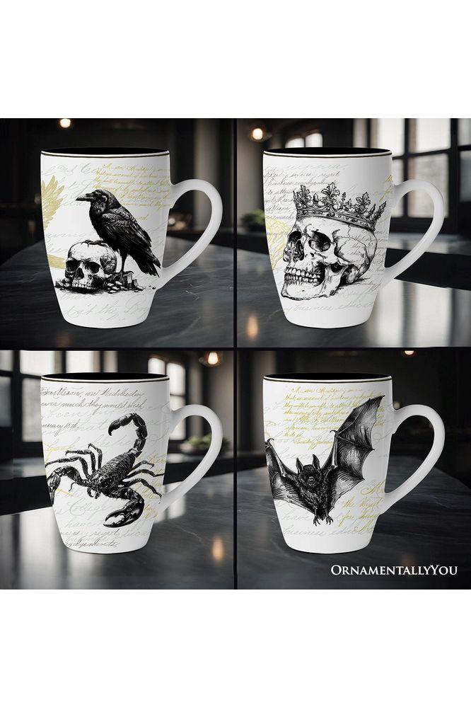 Shop For Elegant Halloween Goth Set of 4 Ceramic Mugs